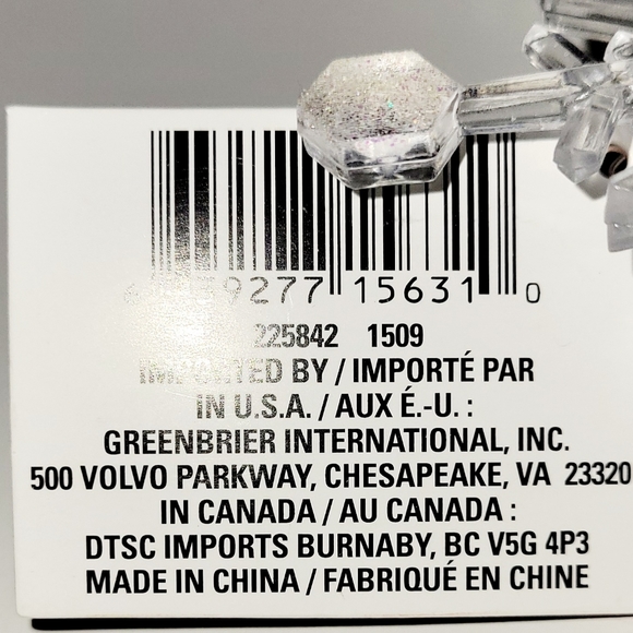 New 2 Snowflake Iridescent Glitter Color Changing Light Up Ornaments, Set of 2 - Picture 4 of 7